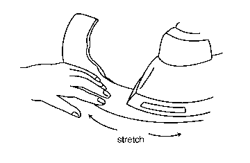 Figure 16. Shaping the strip with a steam iron